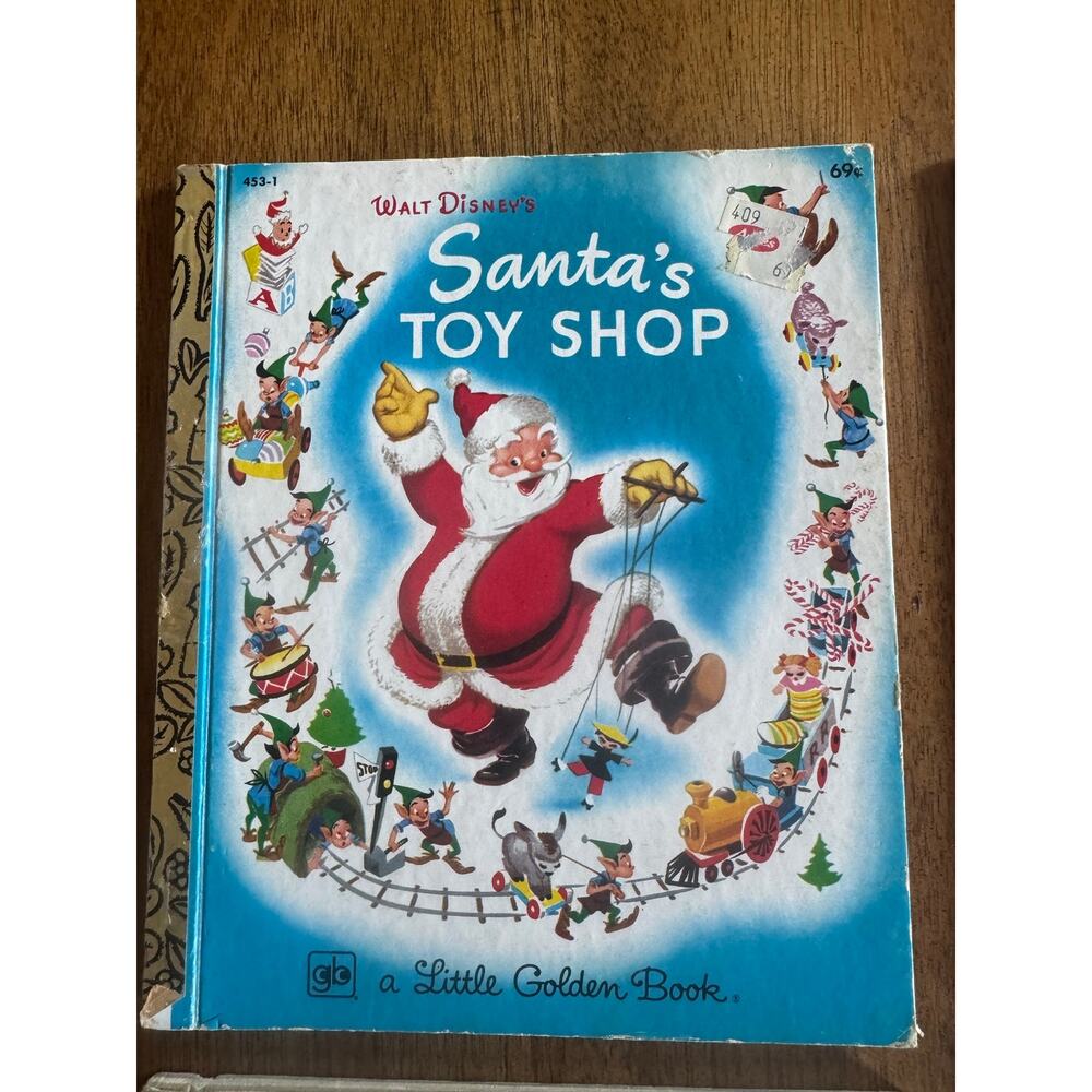 Vintage Little Golden Books Christmas Lot Disney Rudolph Santa 4 Books - Picture 6 of 16
